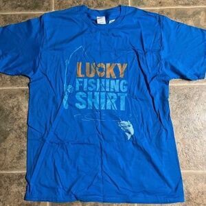 Men’s my Lucking Fishing t-shirt size L , new without tags